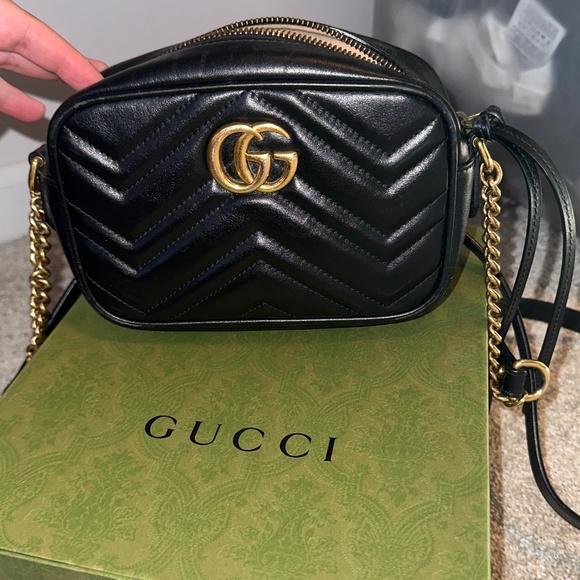 Gucci Handbags - Gucci - GG MARMONT SMALL CAMERA BAG